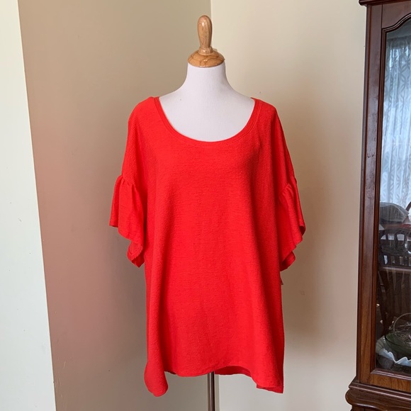 Evri bell sleeve textured top - Picture 2 of 4